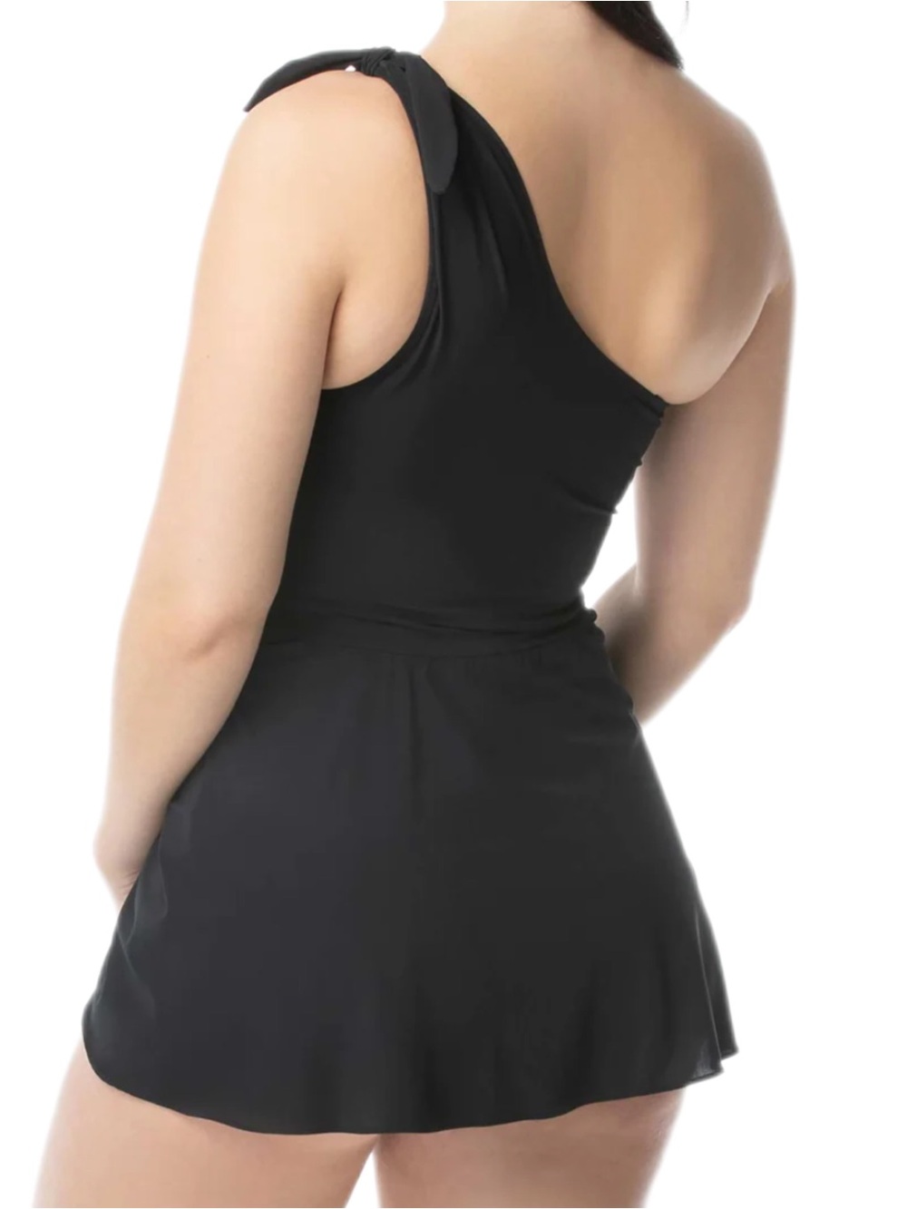 Coco Reef Rosaline One-Shoulder Tummy-Control Sarong Swim Dress NWT - Picture 2 of 10